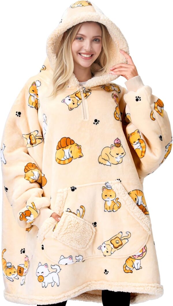 Giggling Getup Wearable Blanket Hoodie for Women Men