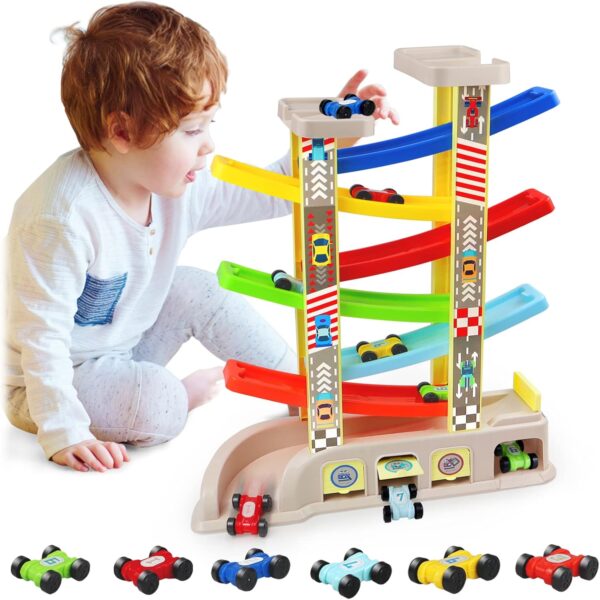 Car Ramp Toys with 6 Cars