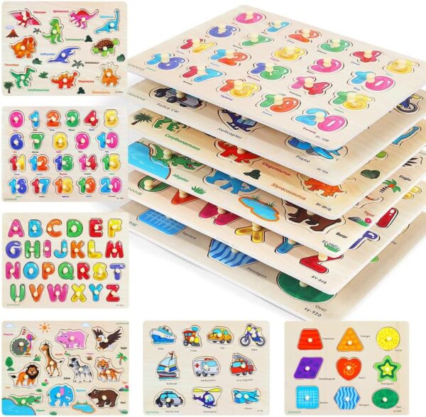 Wooden Peg Puzzle for Toddlers